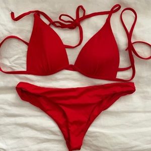 Frankies Red Bikini Set